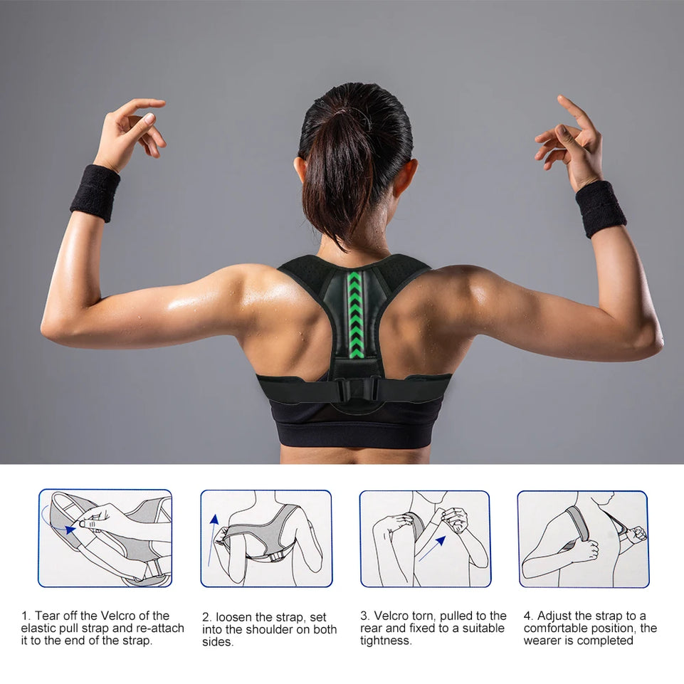 Posture Corrector for Men and Women - Posture Brace, Adjustable Upper Back Brace for Clavicle Support and Providing Pain Relief