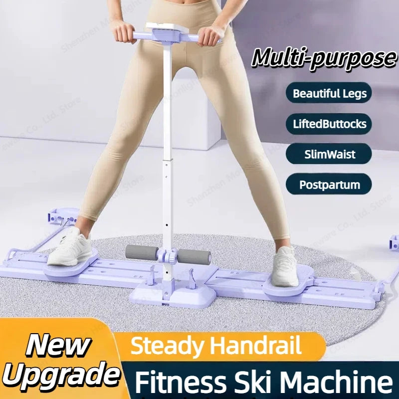 Portable Ski Machine for Fitness Home Workout Durable Cross-Training Exercise Equipment for Full Body Cardio Workout Gym