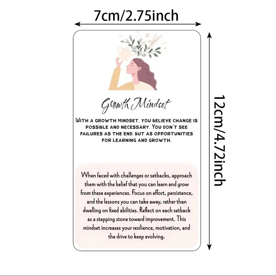 56 Cards Mindfulness Cards  Self Care  Relaxation 12x7 cm Card Games