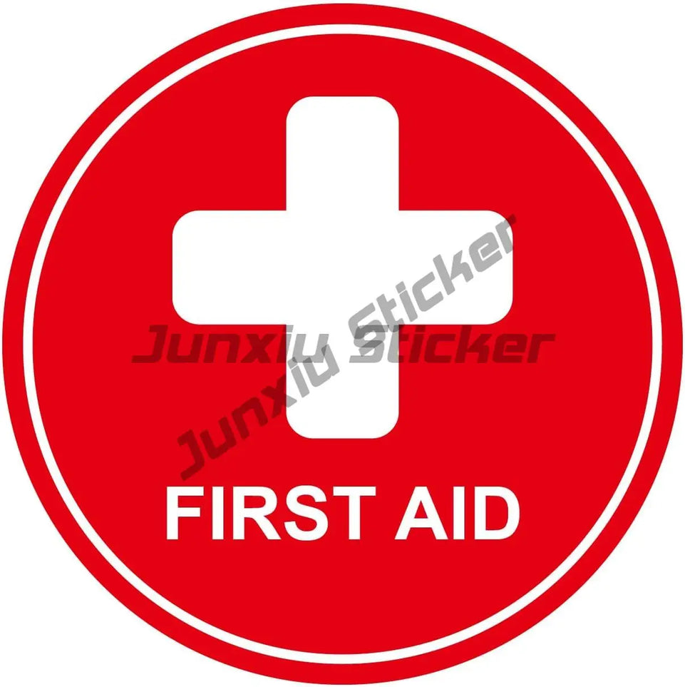 Emergency First Aid Kit Sticker Decal Notebook Car Laptop Reflective First Aid Box Styling Window Waterproof  Accessories