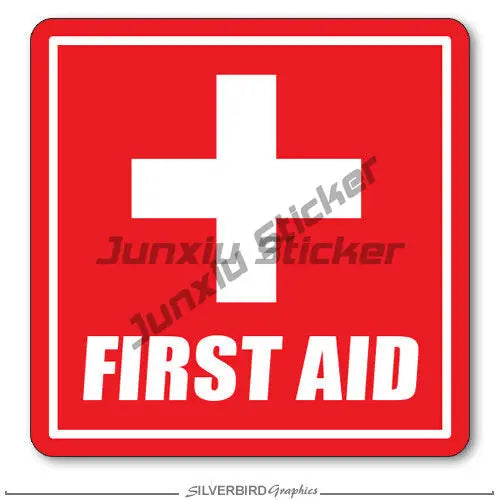 Emergency First Aid Kit Sticker Decal Notebook Car Laptop Reflective First Aid Box Styling Window Waterproof  Accessories