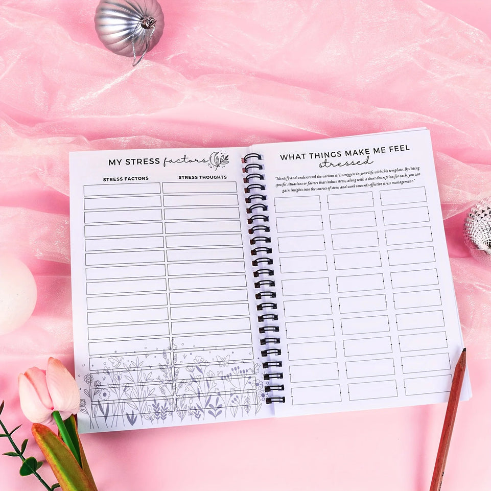 1/2PCS Adult Mental Health Workbooks--Care Journal, Including Emotion Tracker, Cognitive Behavioral Exercises, Relaxation Techni