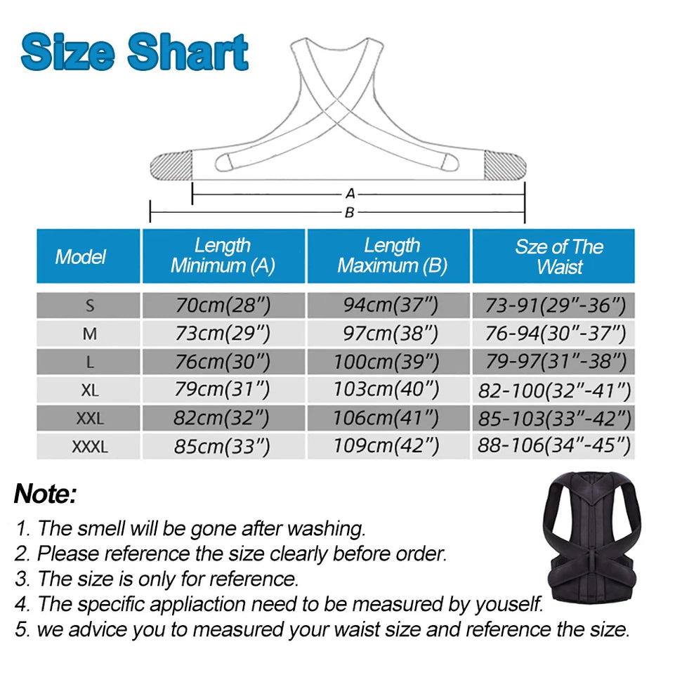 Back Posture Corrector Shoulder Support Belt Upper and Lower Back Pain Relief Improve Spine Clavicle Brace Posture Vest belt