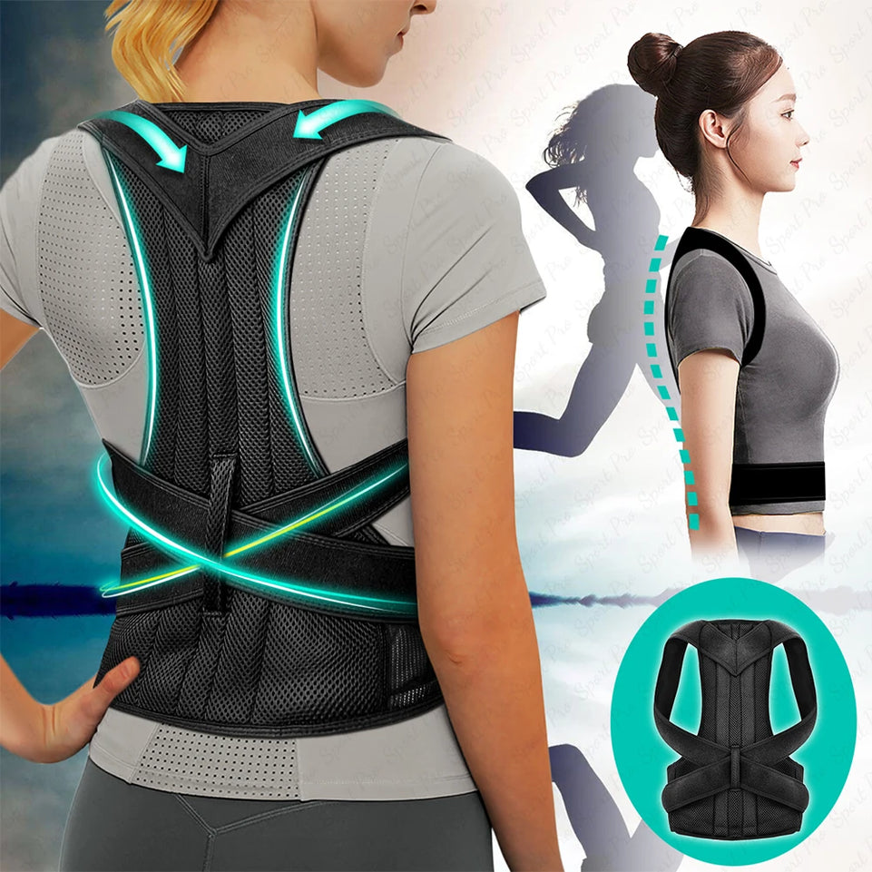 Back Posture Corrector Shoulder Support Belt Upper and Lower Back Pain Relief Improve Spine Clavicle Brace Posture Vest belt