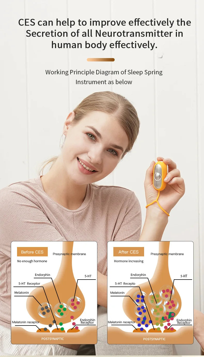 Smart Microcurrent Handheld Sleep Aid Anxiety Stress Relief Non-Medical Insomnia Helper Deep Relaxation Gadget Portable Home Use