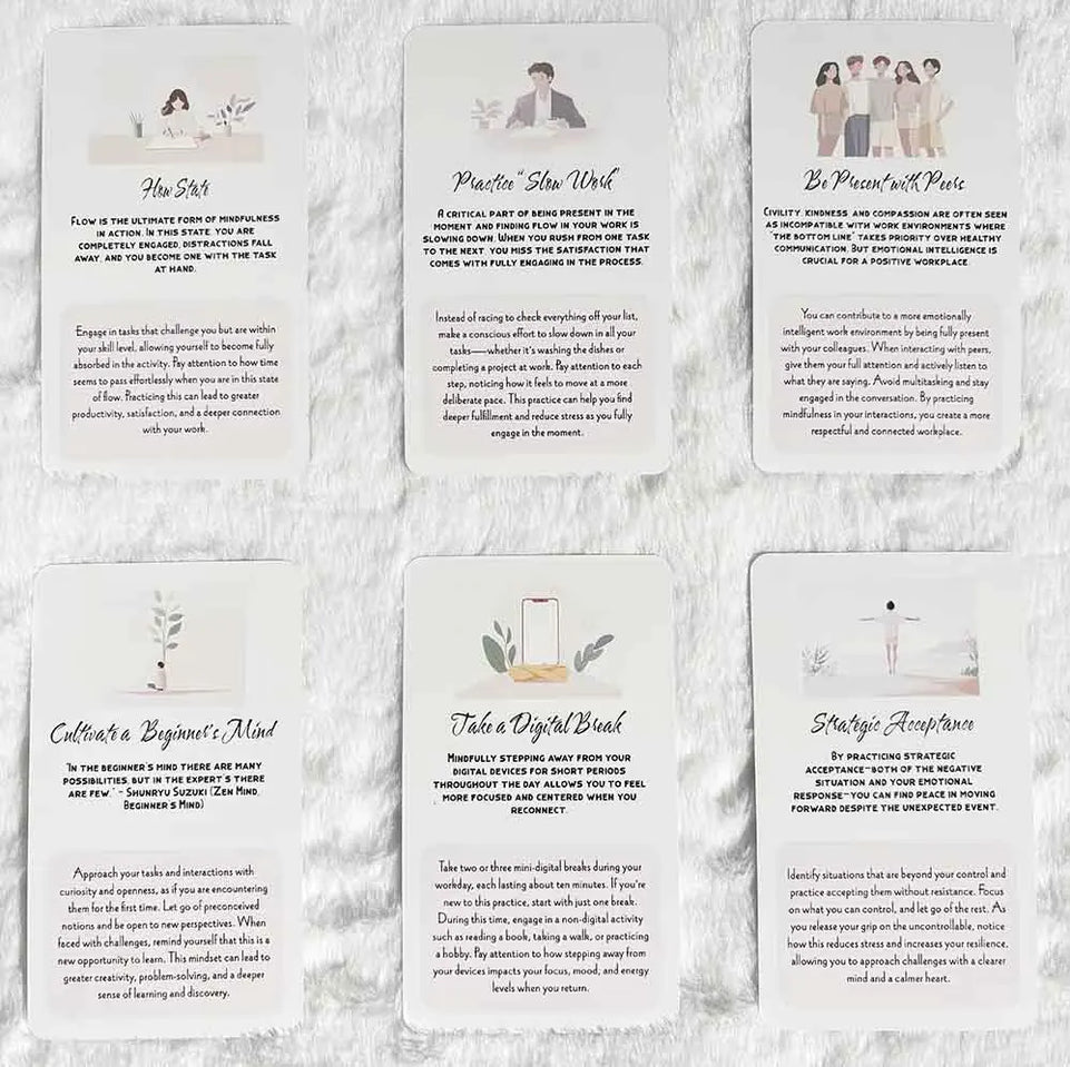 56 Cards Mindfulness Cards  Self Care  Relaxation 12x7 cm Card Games