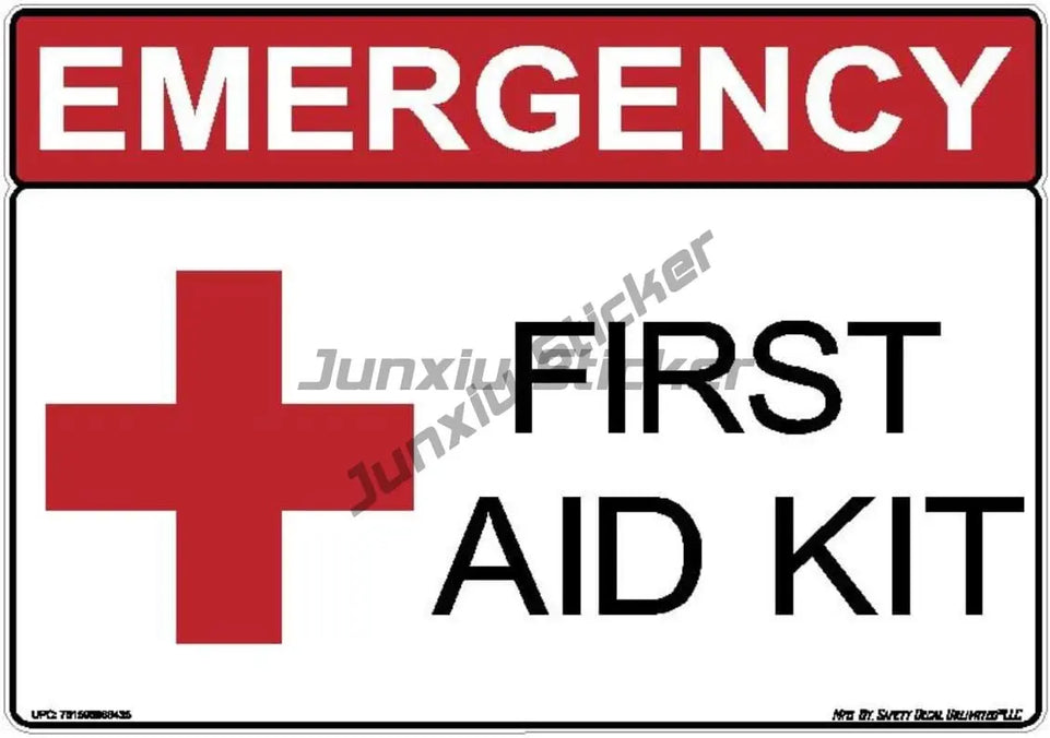 Emergency First Aid Kit Sticker Decal Notebook Car Laptop Reflective First Aid Box Styling Window Waterproof  Accessories