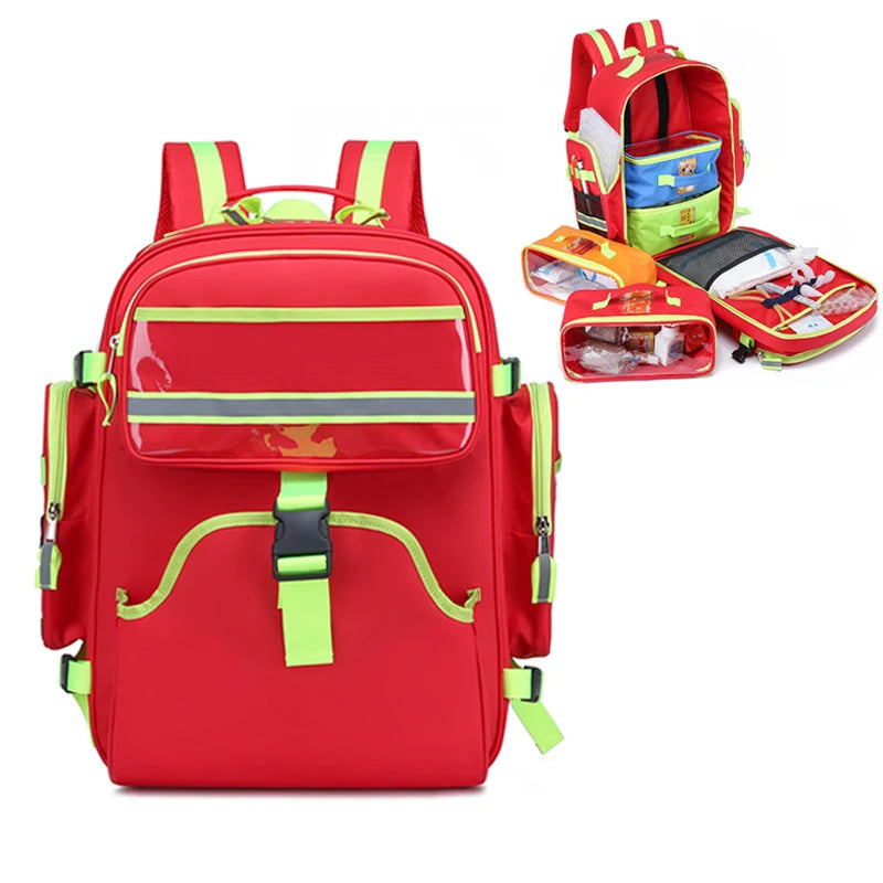 First Aid Kits Empty Emergency Backpacks First Responder Medical Supplies Trauma Bag for Disaster Relief Field Trips Camping