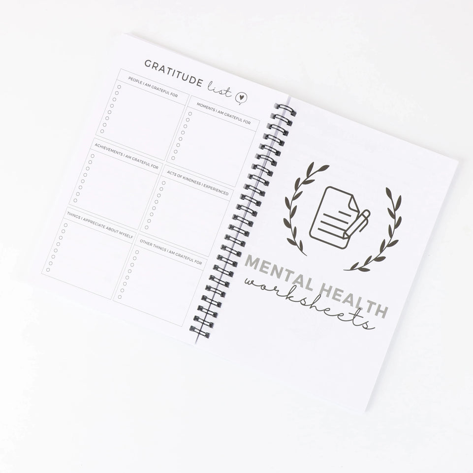 1/2PCS Adult Mental Health Workbooks--Care Journal, Including Emotion Tracker, Cognitive Behavioral Exercises, Relaxation Techni