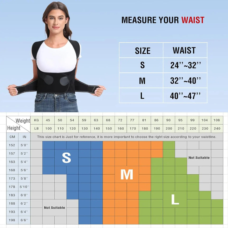 Posture Corrector for Men and Women, Adjustable Shoulder Posture Brace, Back Straightener Posture, Used for Middle Upper Spine