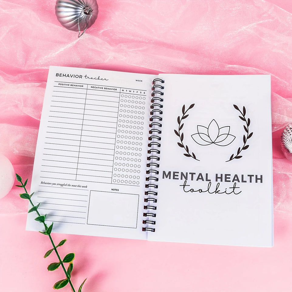 1/2PCS Adult Mental Health Workbooks--Care Journal, Including Emotion Tracker, Cognitive Behavioral Exercises, Relaxation Techni
