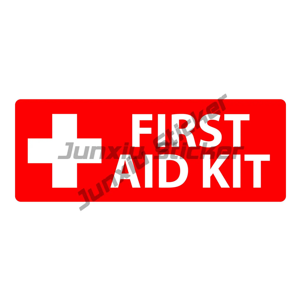 Emergency First Aid Kit Sticker Decal Notebook Car Laptop Reflective First Aid Box Styling Window Waterproof  Accessories