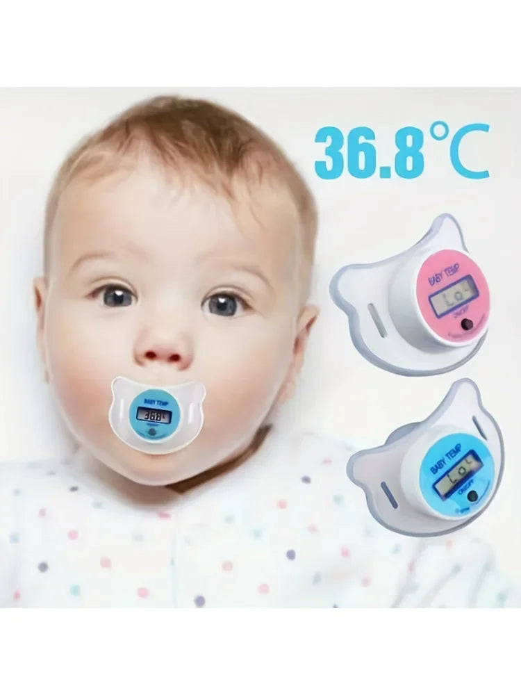 LCD Children's Health Safety Care Nipple Medical Silicone Pacifier Digital Thermometer for Baby Temperature Measuring Instrument