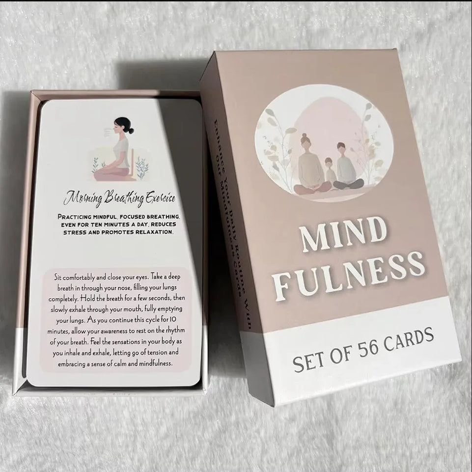 56 Cards Mindfulness Cards  Self Care  Relaxation 12x7 cm Card Games