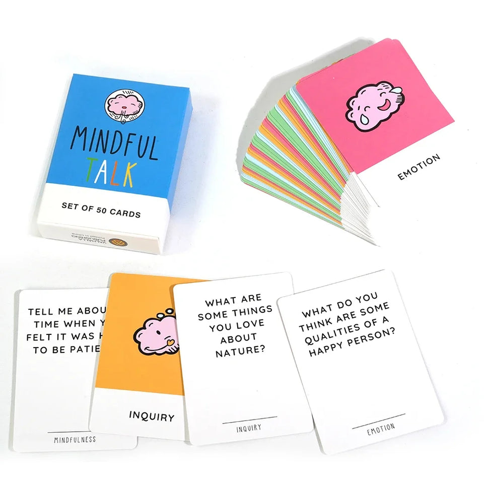Mindfulness Dialogue Game Cards for School Children, Children, and Parents Mindfulness Dialogue Cards