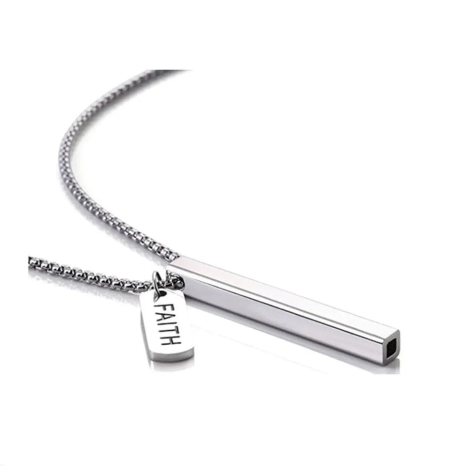 New Stainless Steel Mindfulness Meditation Pendant Adjusts Breathing Relieves Stress Relieves Anxiety Quit Smoking Yoga Necklace