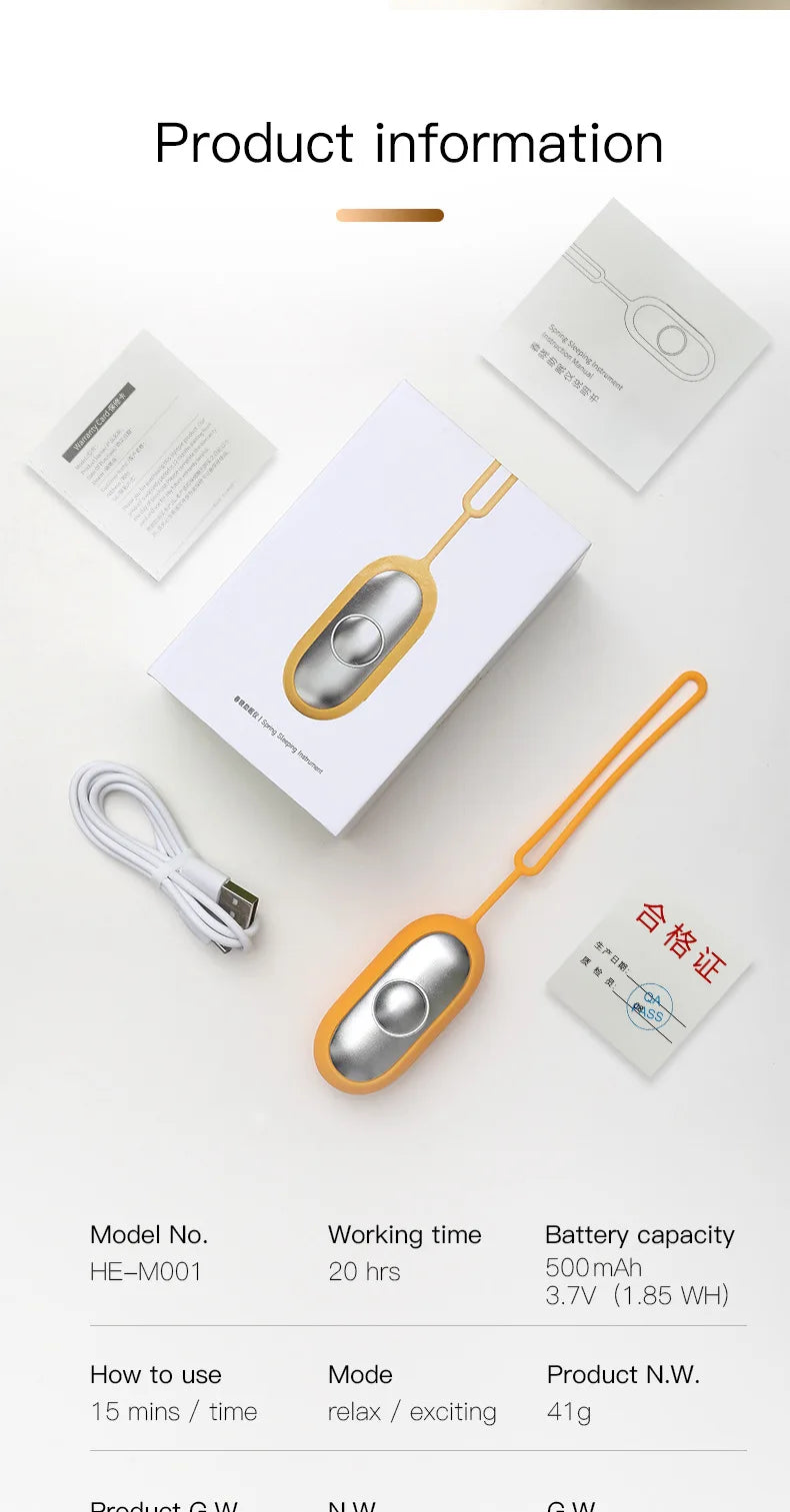 Smart Microcurrent Handheld Sleep Aid Anxiety Stress Relief Non-Medical Insomnia Helper Deep Relaxation Gadget Portable Home Use