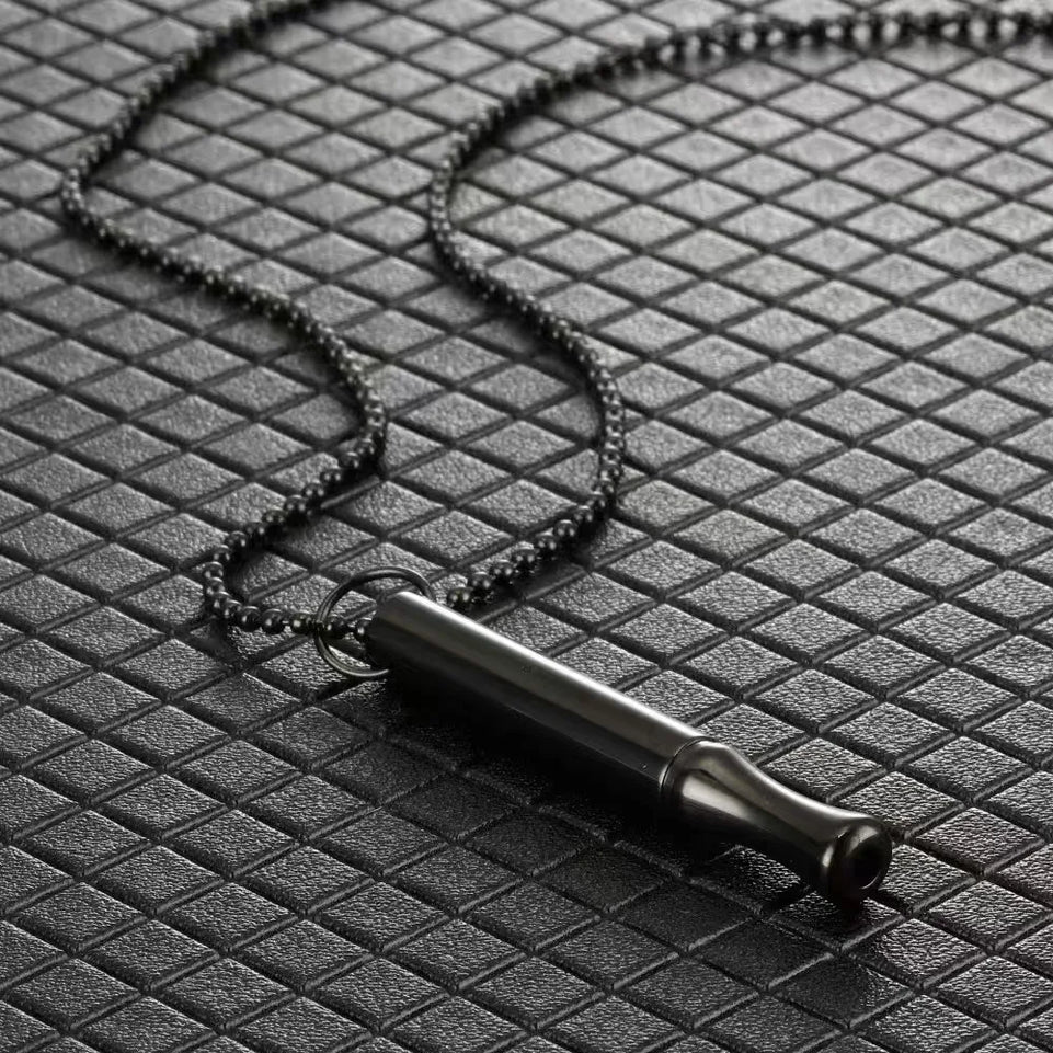 Stainless Steel Mindfulness Breathing Necklace Anxiety Meditation Pendant Relieve Stress Adjustment Tools Couple Party Jewelry