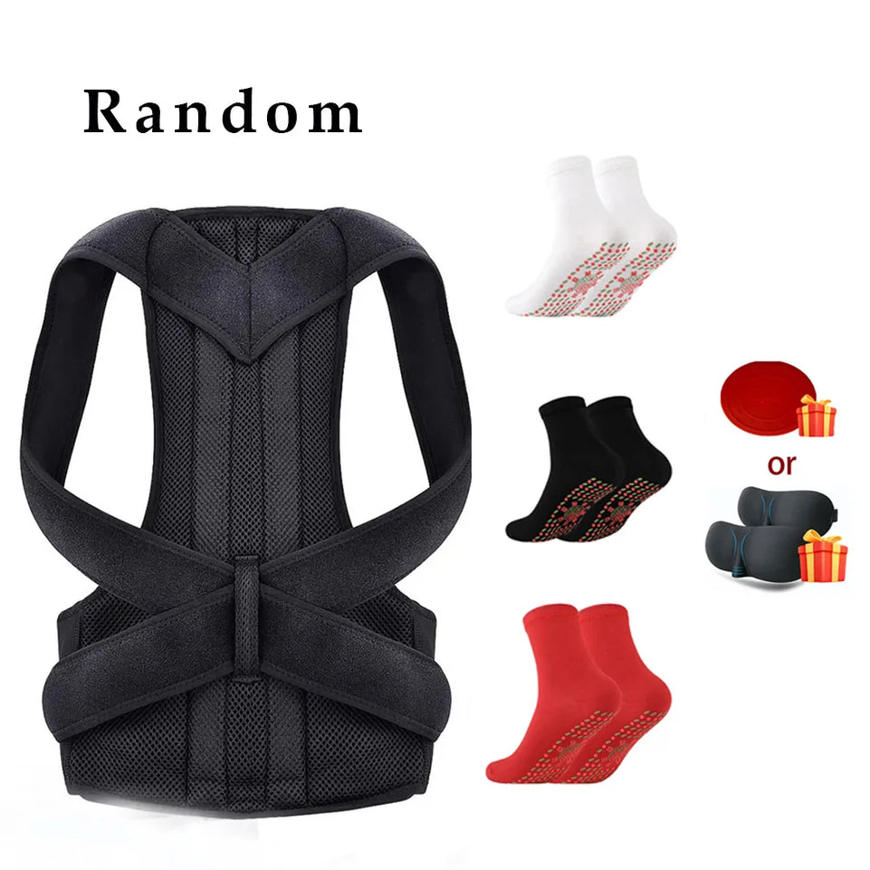 Back Posture Corrector Shoulder Support Belt Upper and Lower Back Pain Relief Improve Spine Clavicle Brace Posture Vest belt
