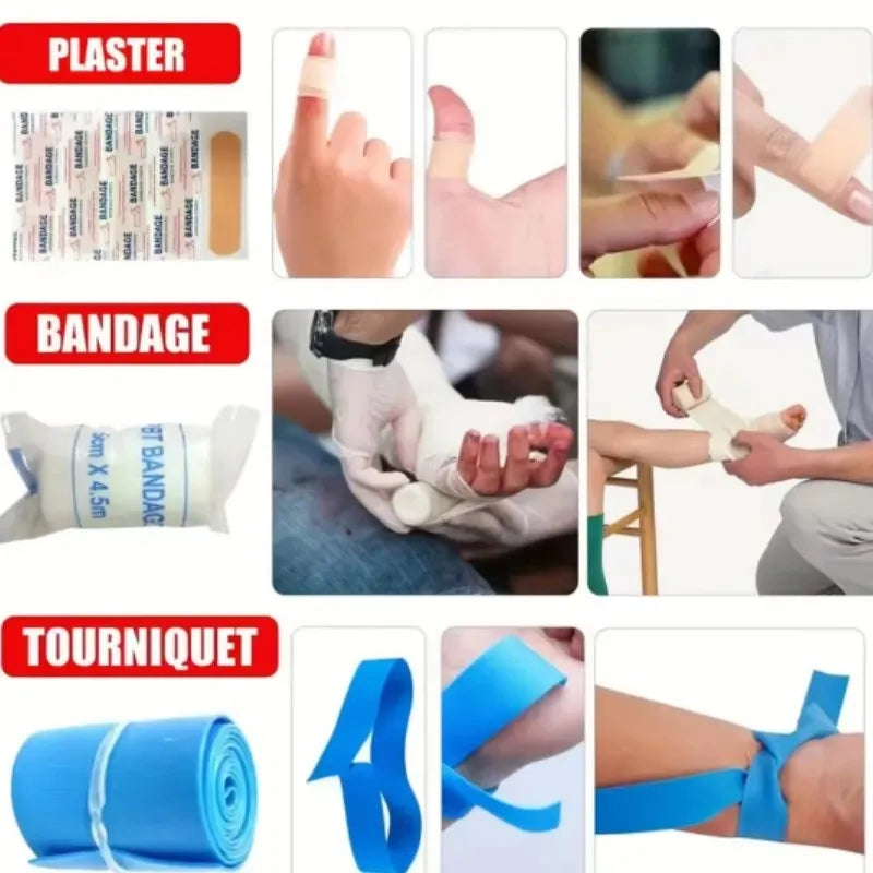 14pcs Small First Aid Kit For Emergency, Home, Camping, Travel,Sports, Office, Outdoor, Car, School Emergency Medical supplies F