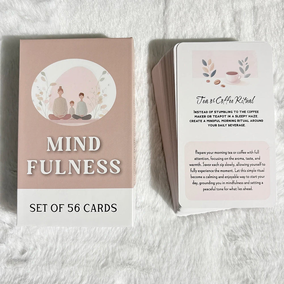 Mindfulness Cards, Mindful Meditation, Gratitude, Kindness, Self Care & Relaxation, Simple Practices for Everyday Life, 12x7cm