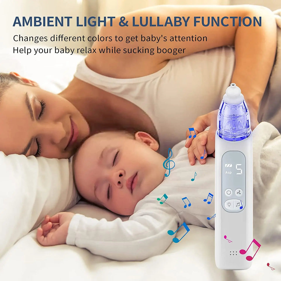 Rechargeable Baby Nose Cleaner Silicone Adjustable Suction Electric Child Nasal Aspirator Health Safety Convenient Low Noise