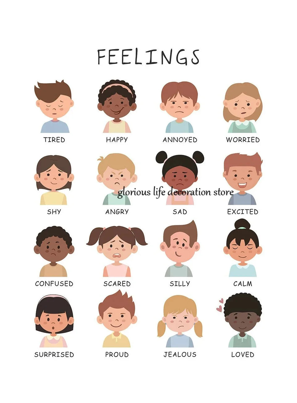 Mental Health Psychology Coping Skills Poster Poster Print Canvas Painting Wall Art Picture for School Kids Calming Corner Decor